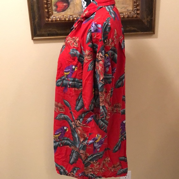 Paradise Found Hawaii Classic button-down tropical short sleeve, front pocket - Picture 2 of 12